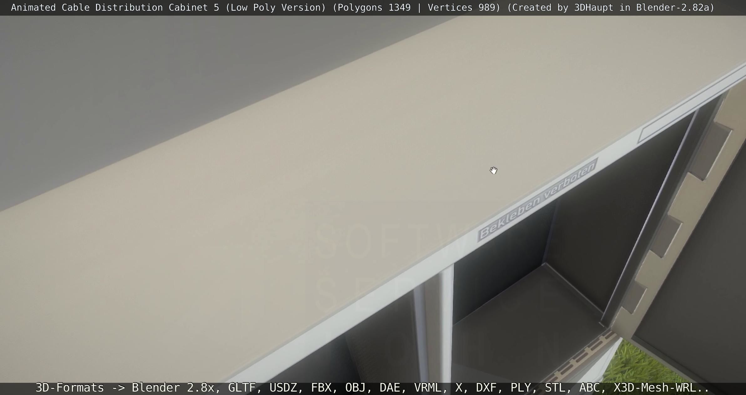 Animated Cable Distribution Cabinet 5 Low-poly 3D model_88