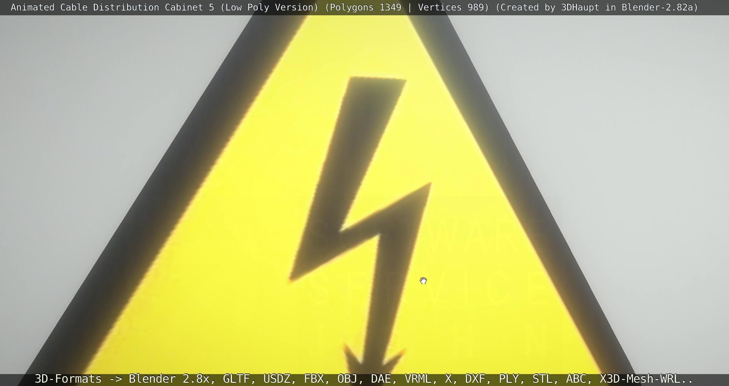 Animated Cable Distribution Cabinet 5 Low-poly 3D model_18