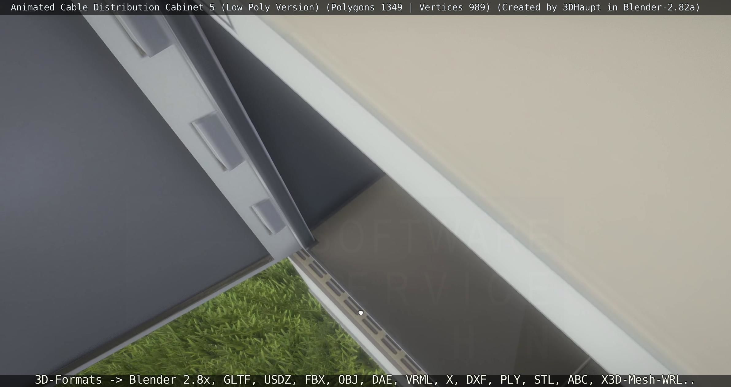 Animated Cable Distribution Cabinet 5 Low-poly 3D model_108