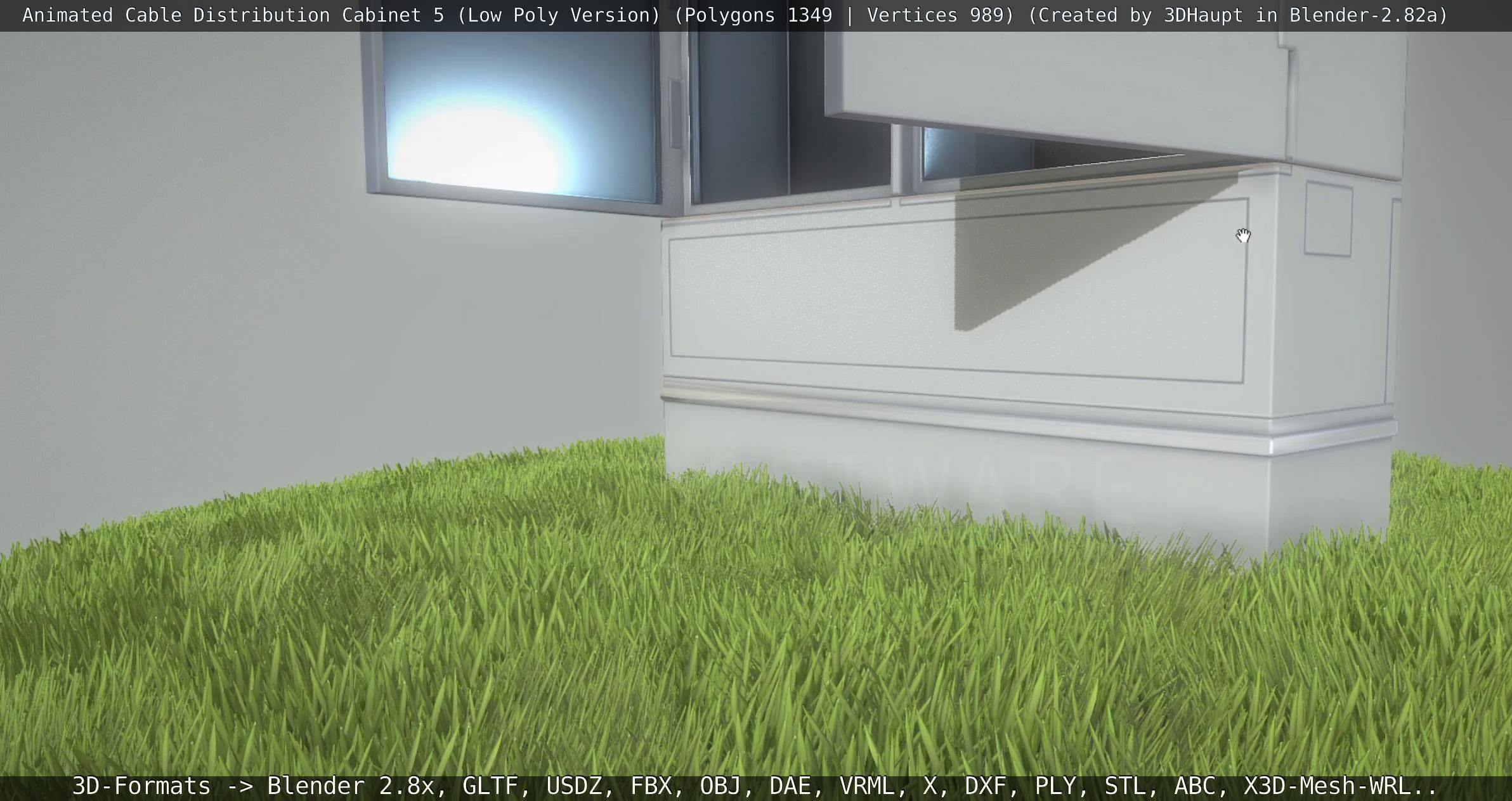 Animated Cable Distribution Cabinet 5 Low-poly 3D model_51