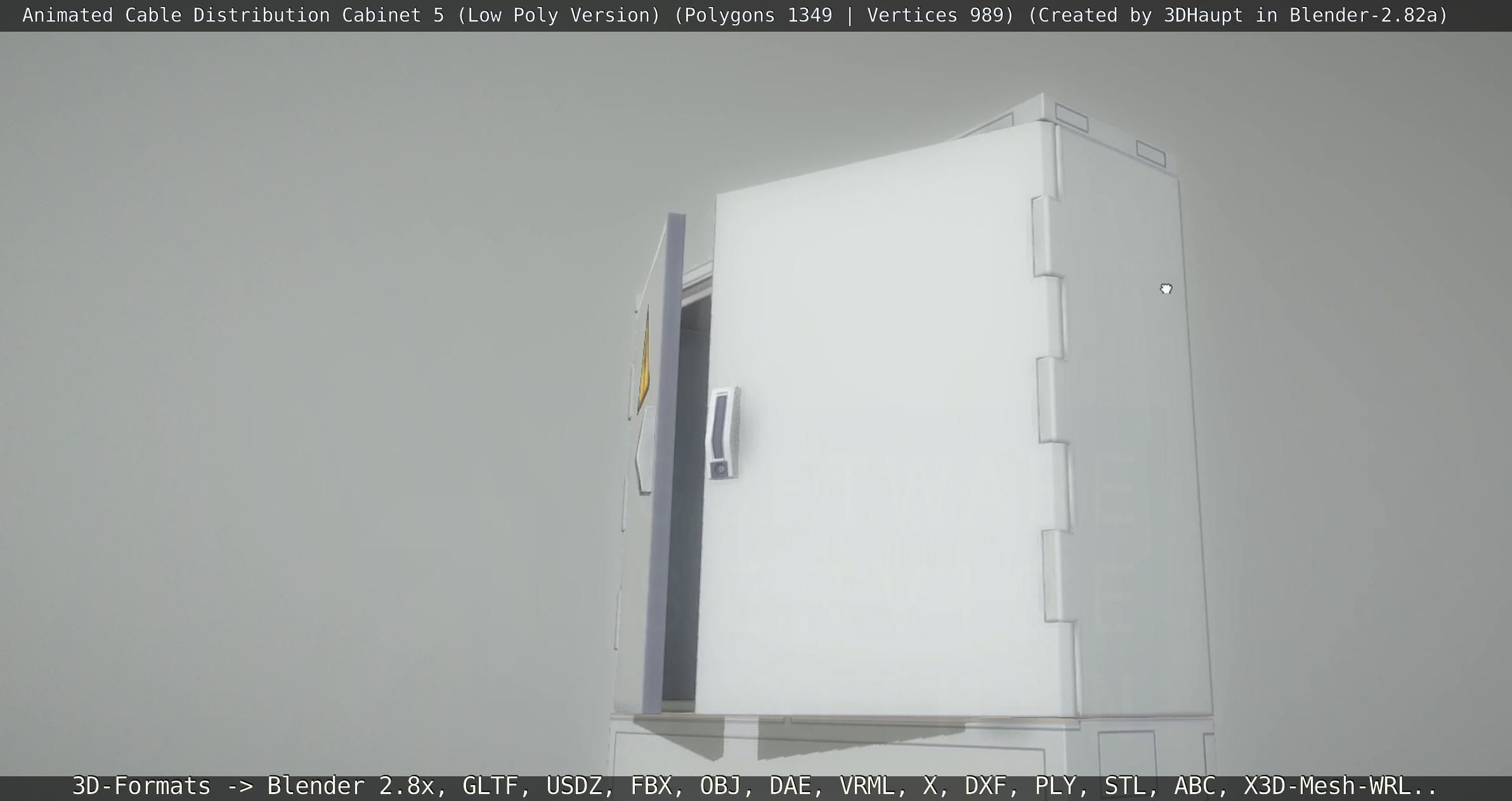 Animated Cable Distribution Cabinet 5 Low-poly 3D model_82