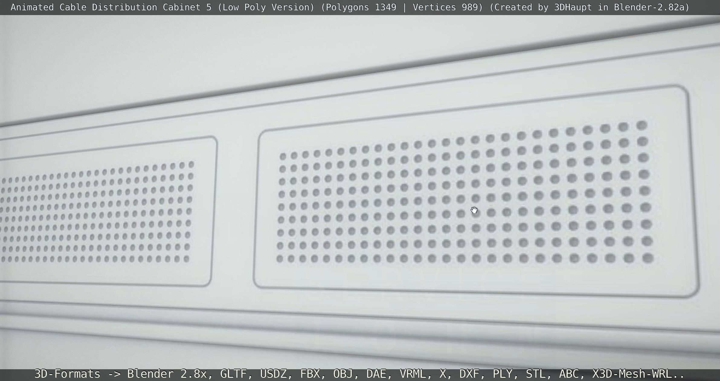 Animated Cable Distribution Cabinet 5 Low-poly 3D model_24