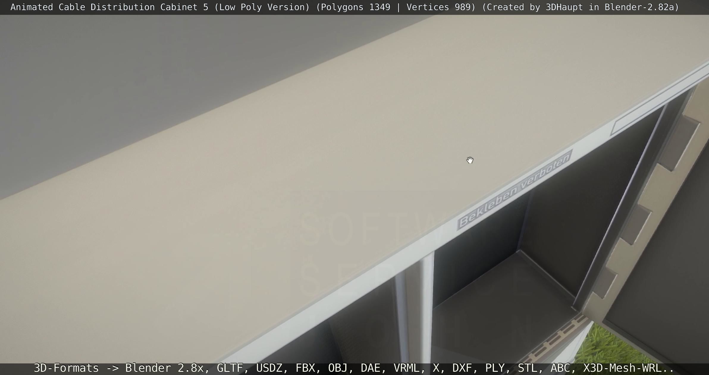 Animated Cable Distribution Cabinet 5 Low-poly 3D model_92