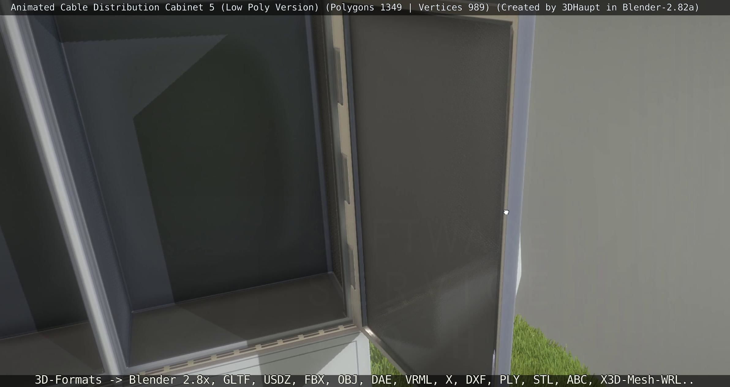Animated Cable Distribution Cabinet 5 Low-poly 3D model_69