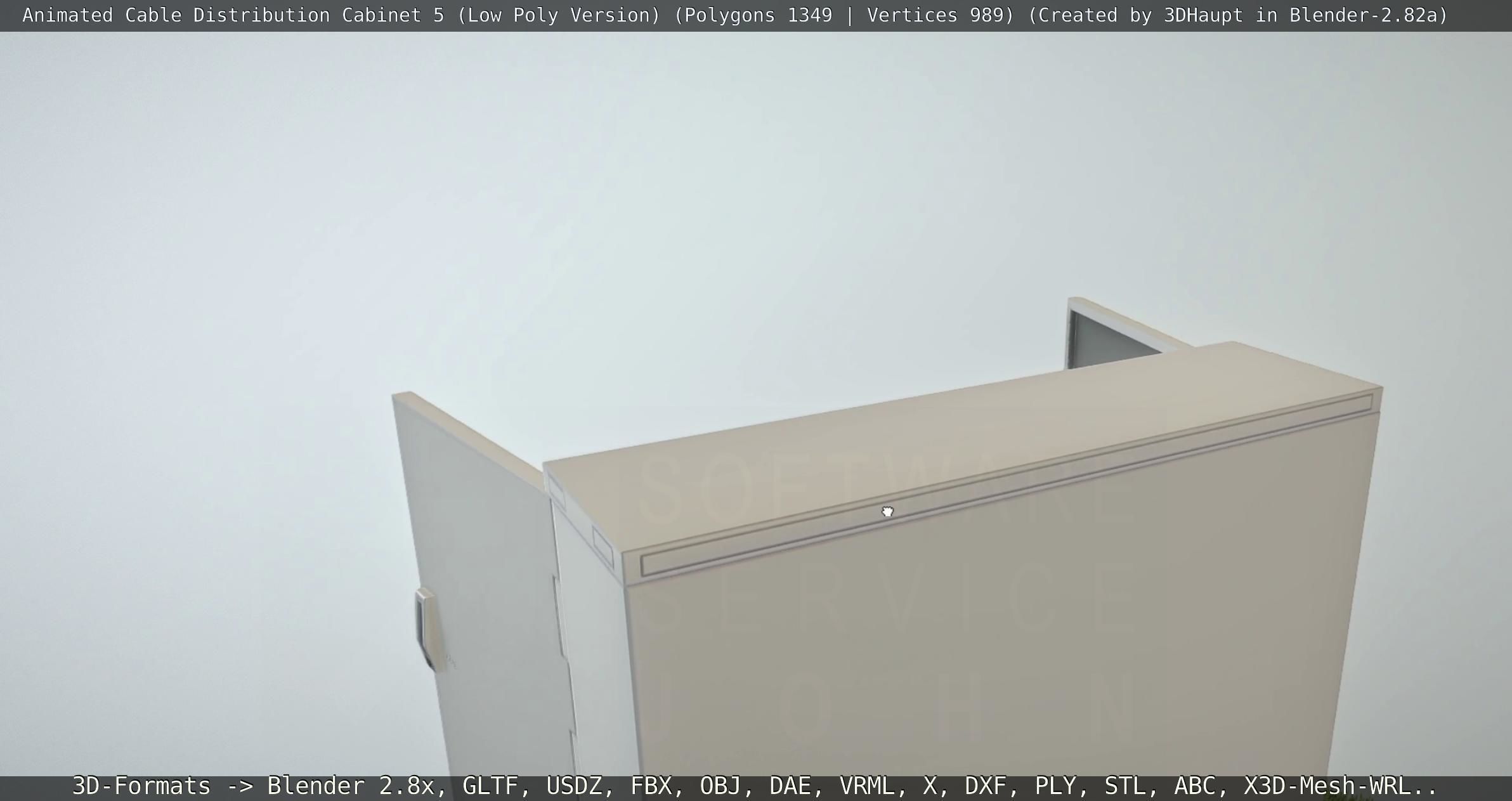 Animated Cable Distribution Cabinet 5 Low-poly 3D model_67