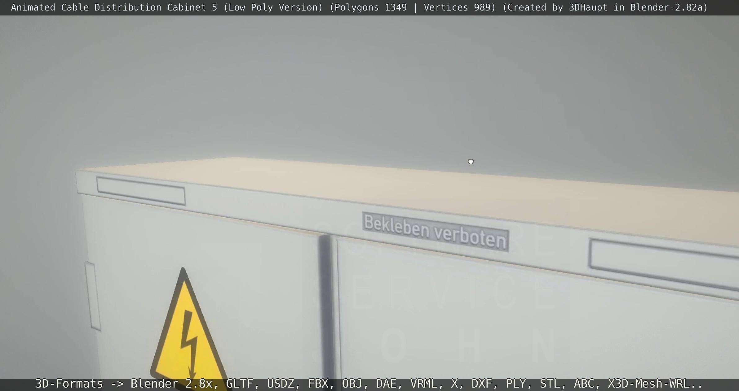 Animated Cable Distribution Cabinet 5 Low-poly 3D model_13