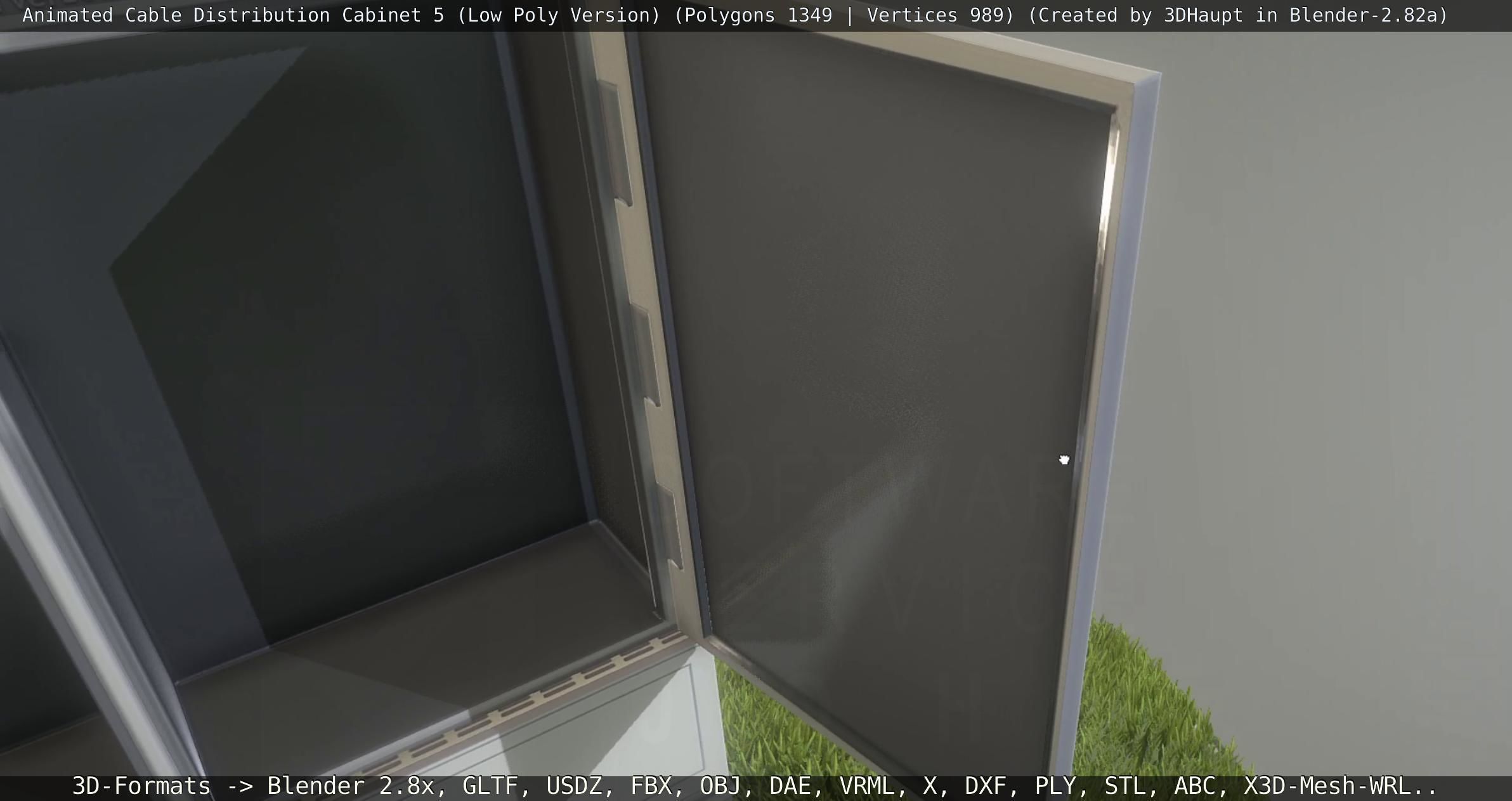 Animated Cable Distribution Cabinet 5 Low-poly 3D model_72
