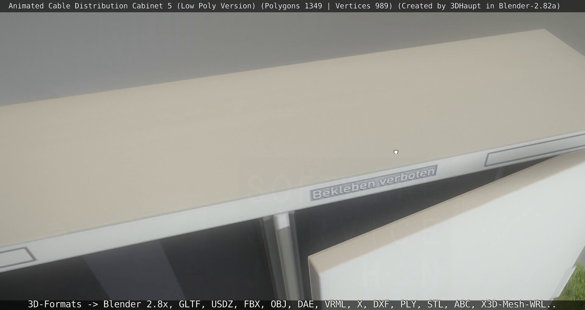Animated Cable Distribution Cabinet 5 Low-poly 3D model_98