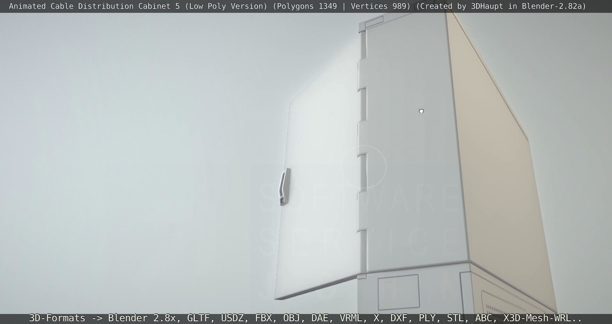 Animated Cable Distribution Cabinet 5 Low-poly 3D model_79