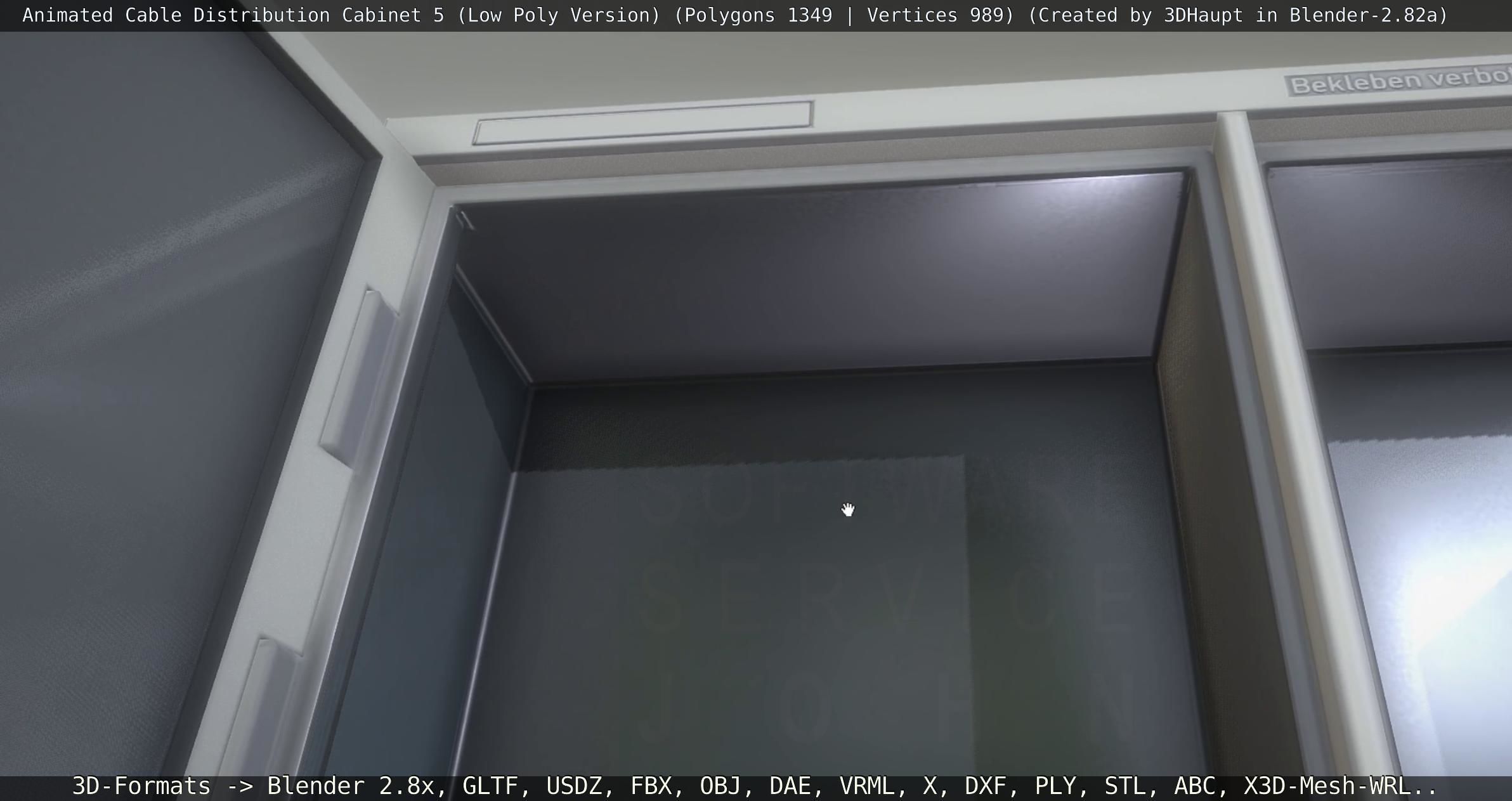 Animated Cable Distribution Cabinet 5 Low-poly 3D model_120