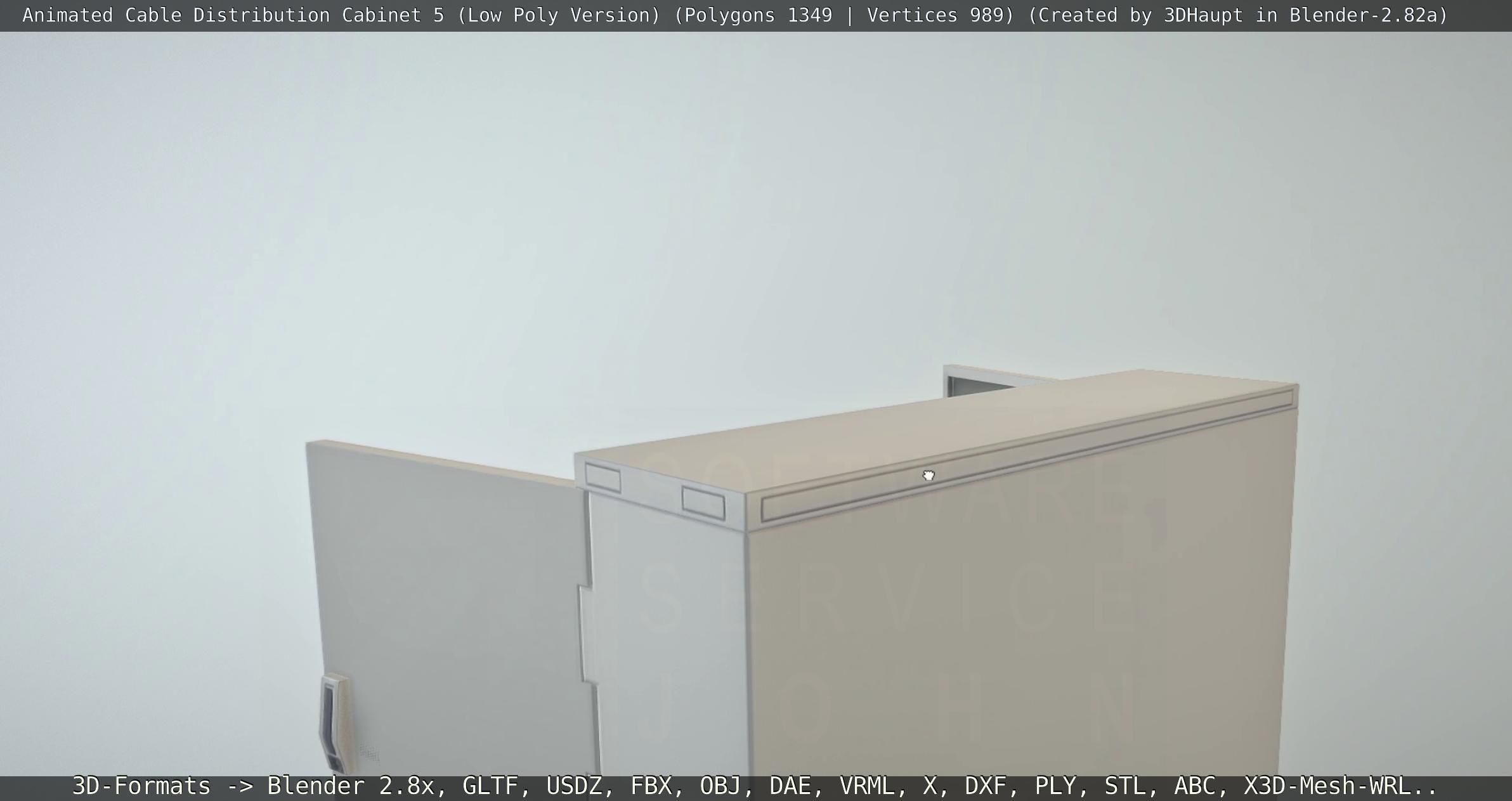 Animated Cable Distribution Cabinet 5 Low-poly 3D model_66