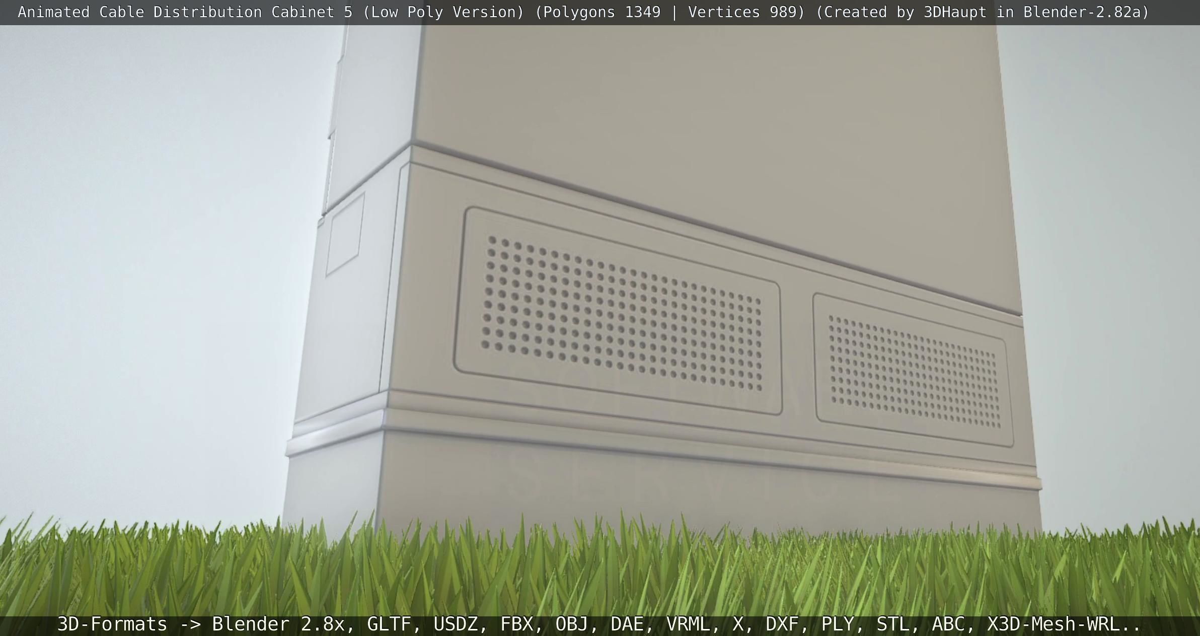 Animated Cable Distribution Cabinet 5 Low-poly 3D model_128