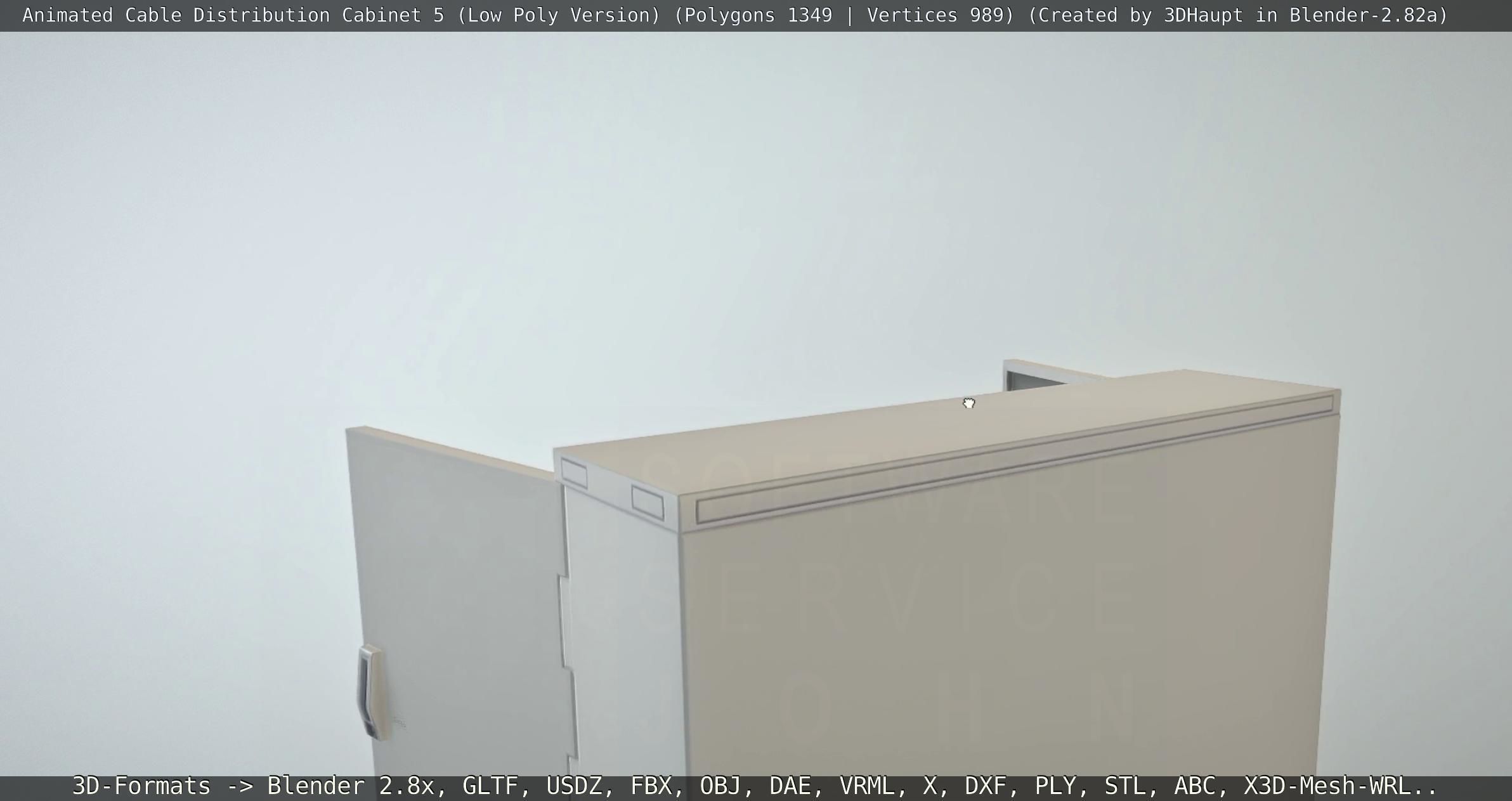 Animated Cable Distribution Cabinet 5 Low-poly 3D model_71