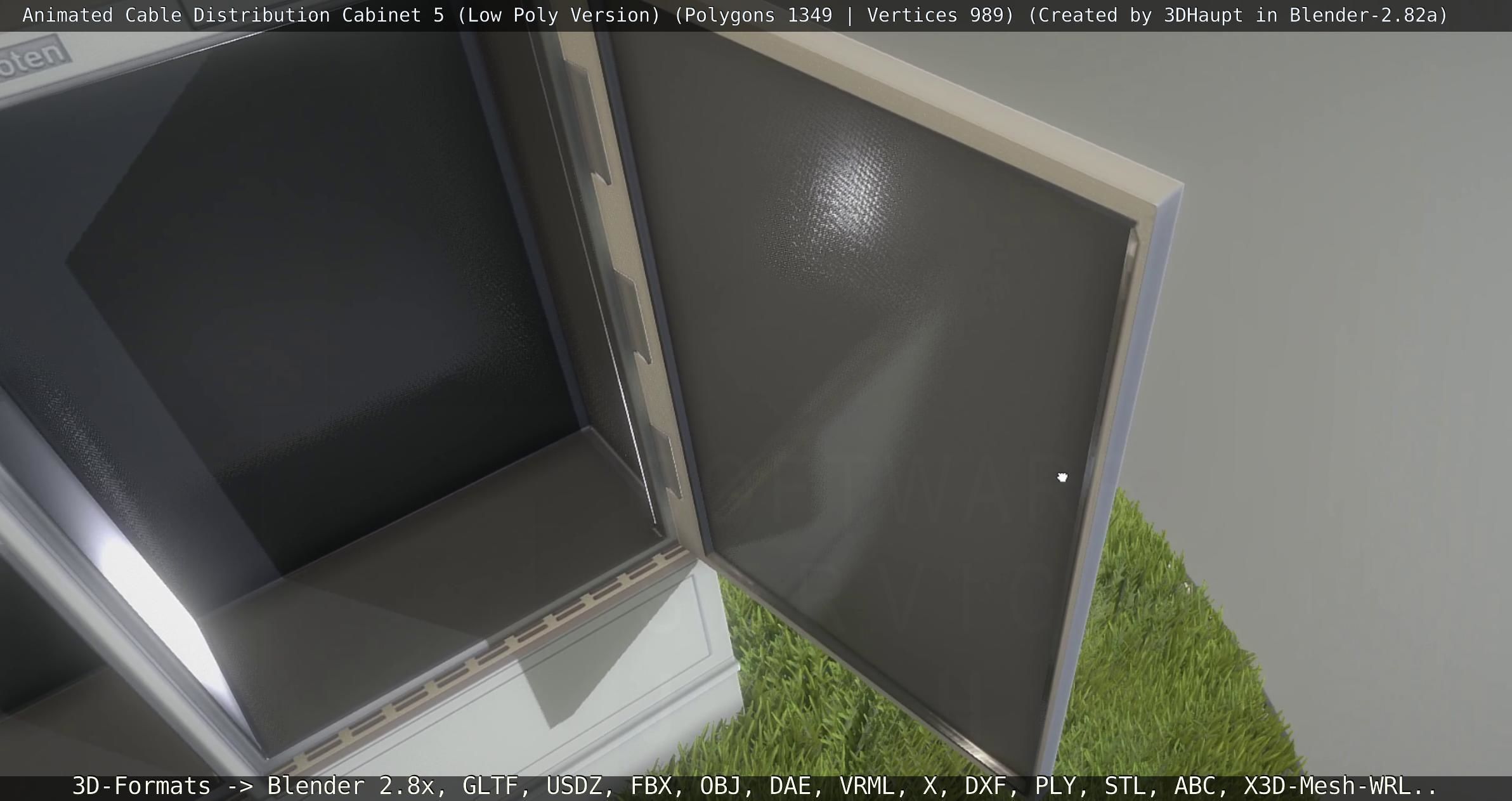 Animated Cable Distribution Cabinet 5 Low-poly 3D model_74