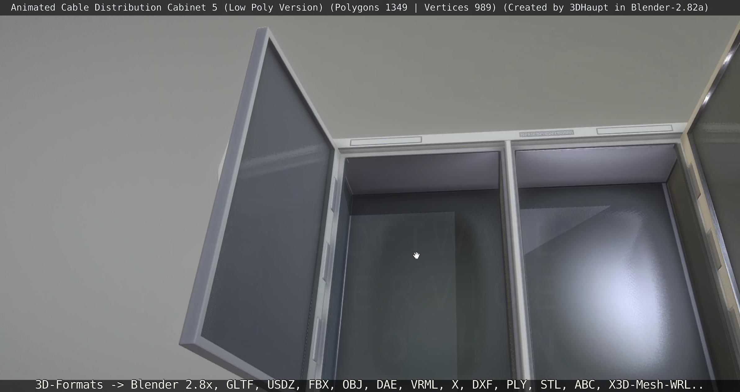 Animated Cable Distribution Cabinet 5 Low-poly 3D model_123