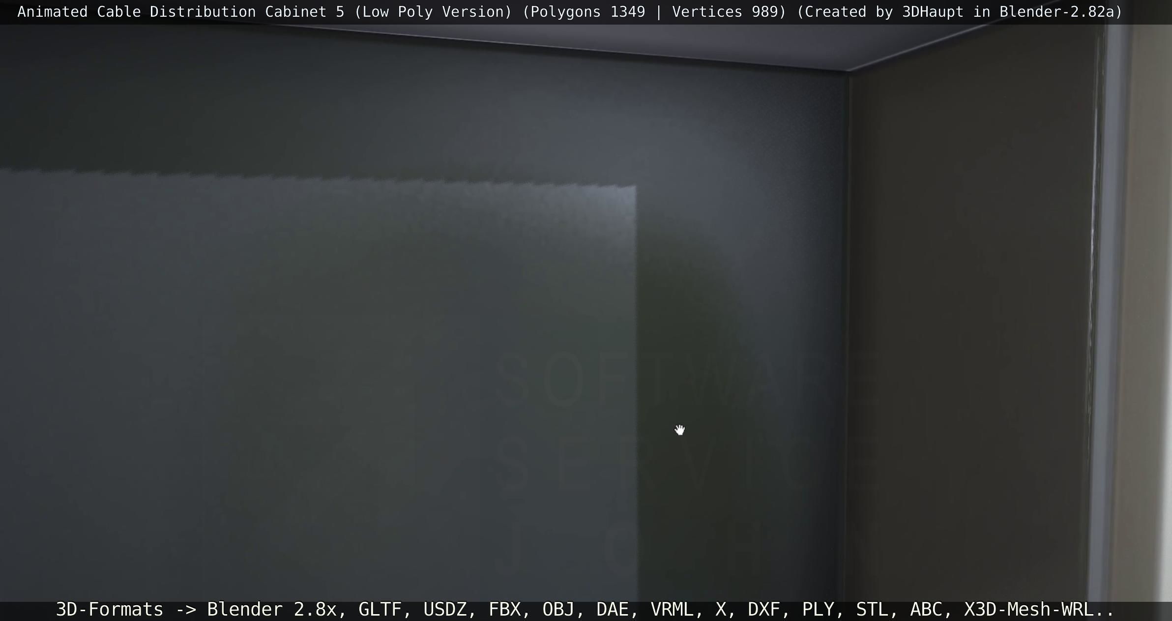 Animated Cable Distribution Cabinet 5 Low-poly 3D model_103