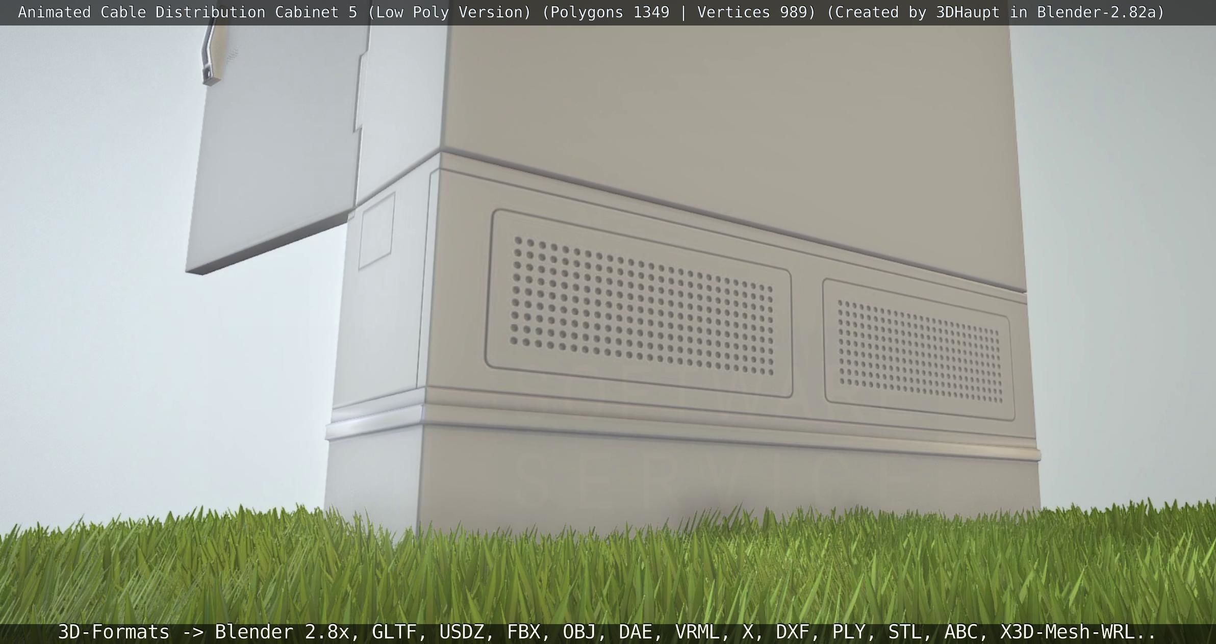 Animated Cable Distribution Cabinet 5 Low-poly 3D model_23