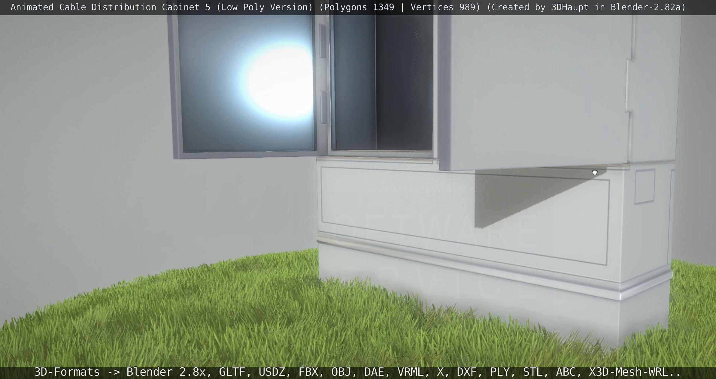Animated Cable Distribution Cabinet 5 Low-poly 3D model_50