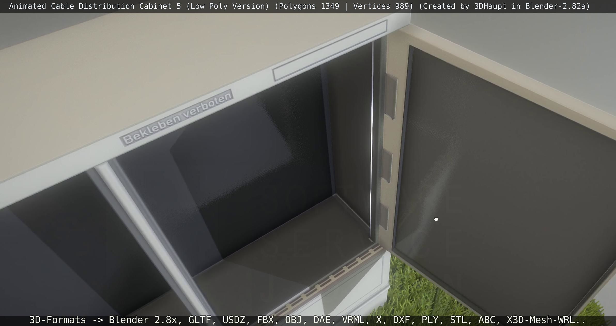 Animated Cable Distribution Cabinet 5 Low-poly 3D model_81