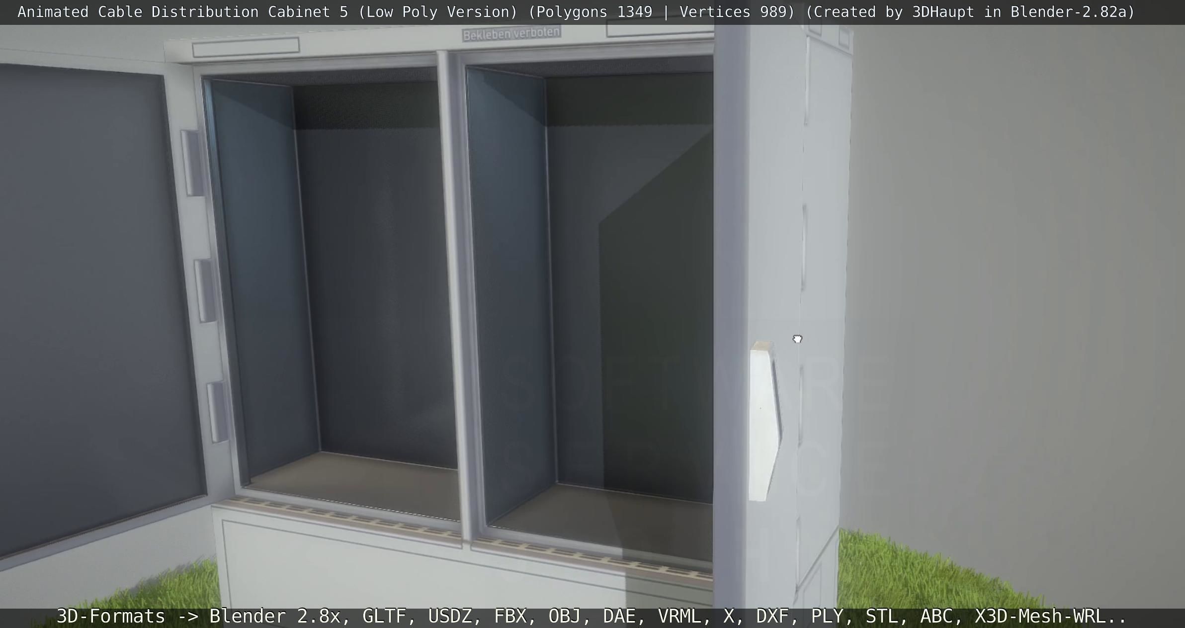 Animated Cable Distribution Cabinet 5 Low-poly 3D model_64