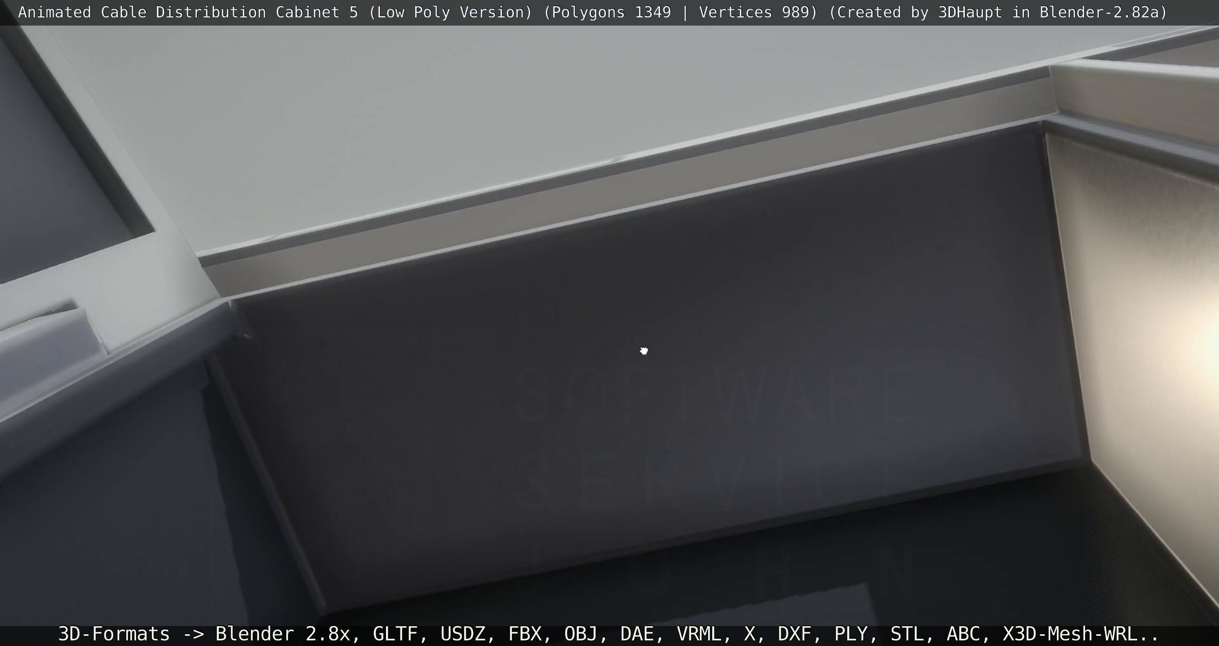Animated Cable Distribution Cabinet 5 Low-poly 3D model_19