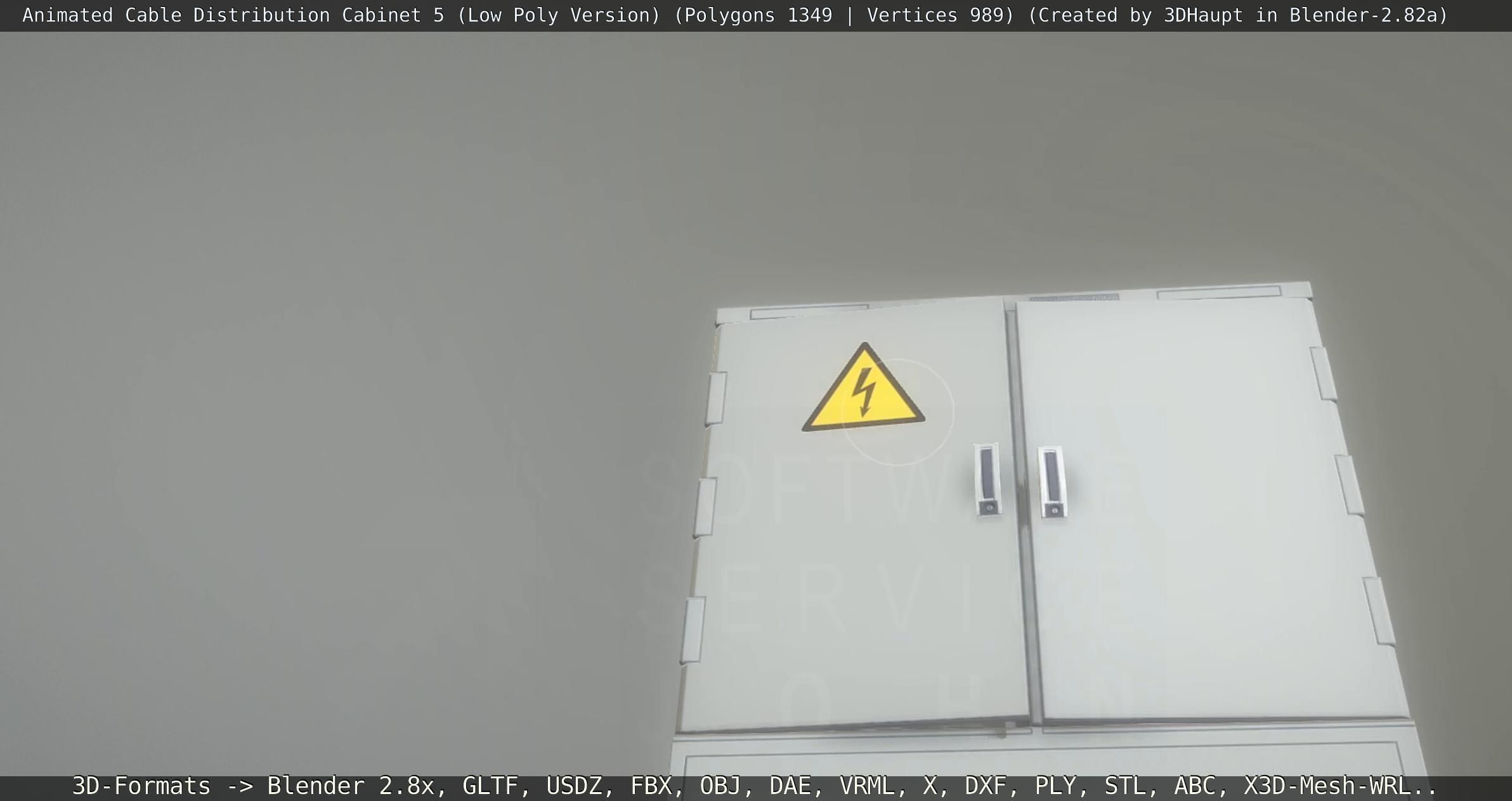 Animated Cable Distribution Cabinet 5 Low-poly 3D model_127