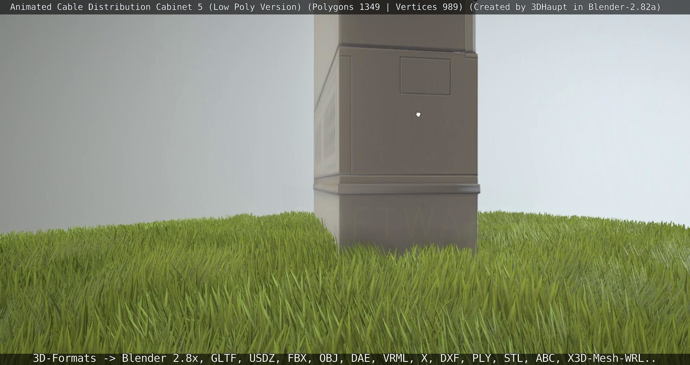 Animated Cable Distribution Cabinet 5 Low-poly 3D model_46