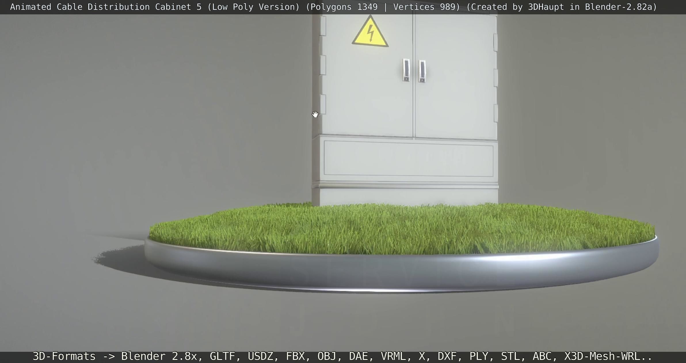 Animated Cable Distribution Cabinet 5 Low-poly 3D model_44