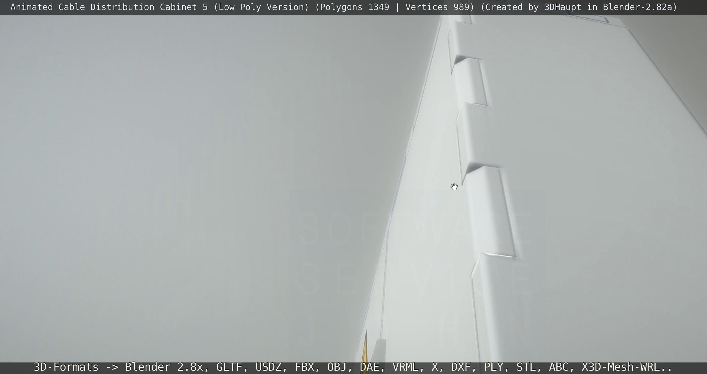 Animated Cable Distribution Cabinet 5 Low-poly 3D model_14