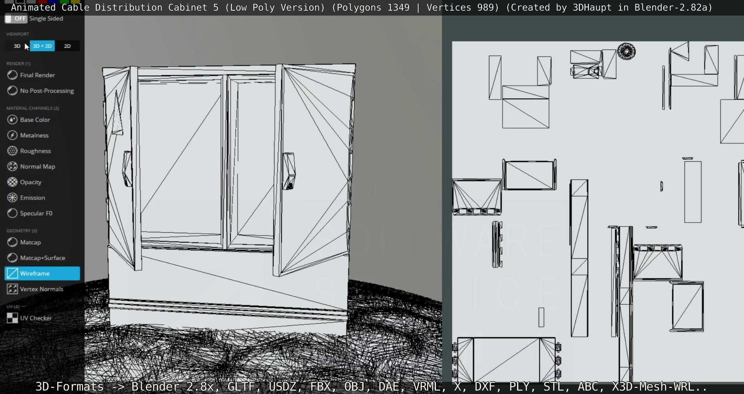 Animated Cable Distribution Cabinet 5 Low-poly 3D model_31