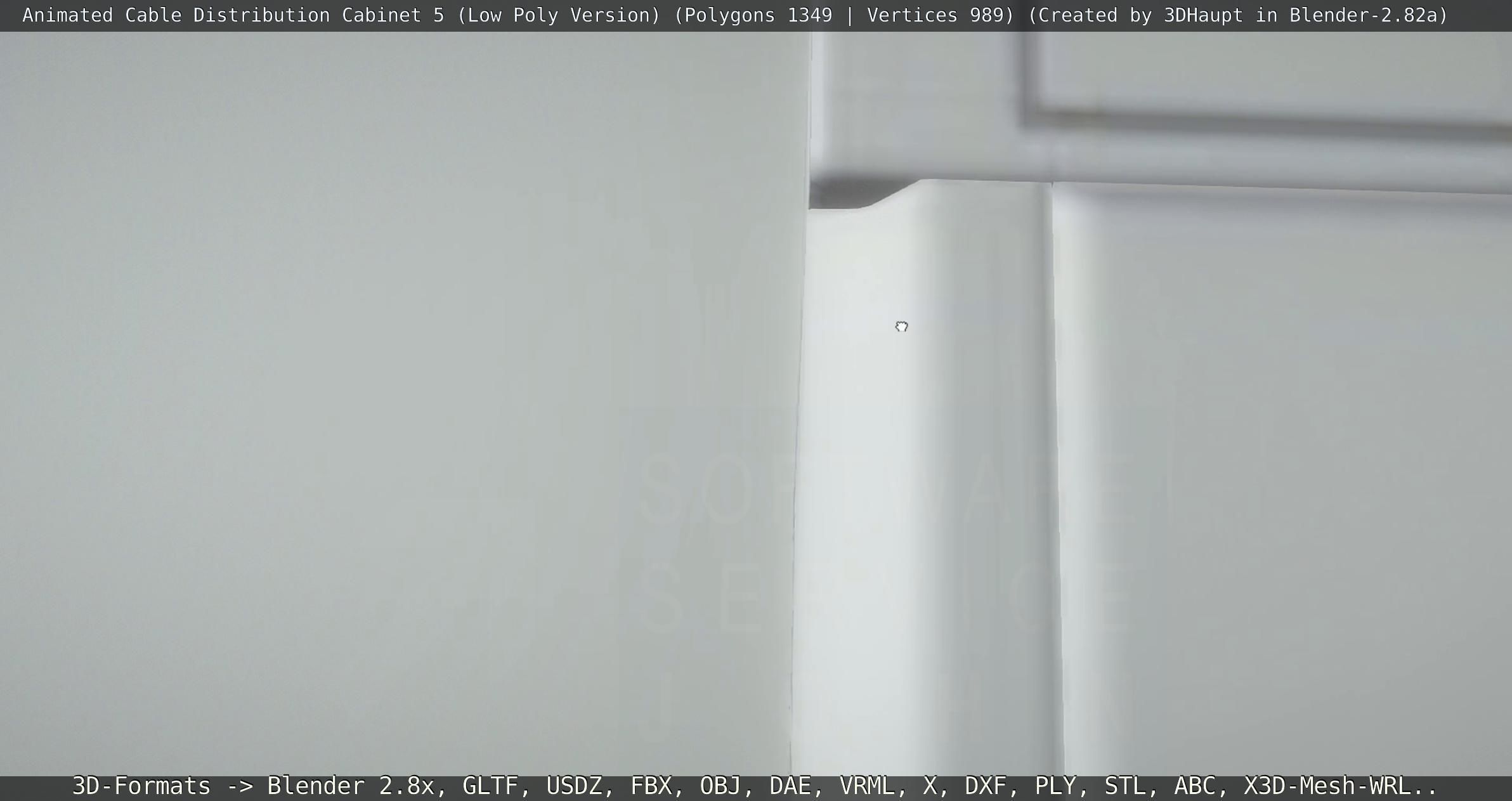 Animated Cable Distribution Cabinet 5 Low-poly 3D model_116