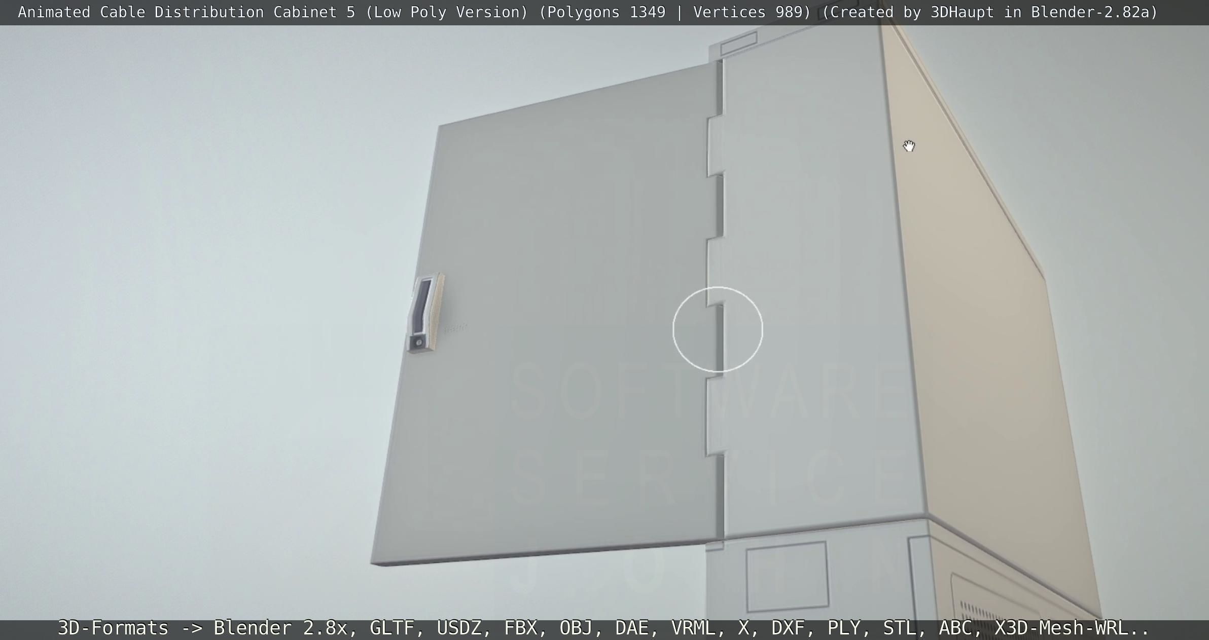 Animated Cable Distribution Cabinet 5 Low-poly 3D model_76