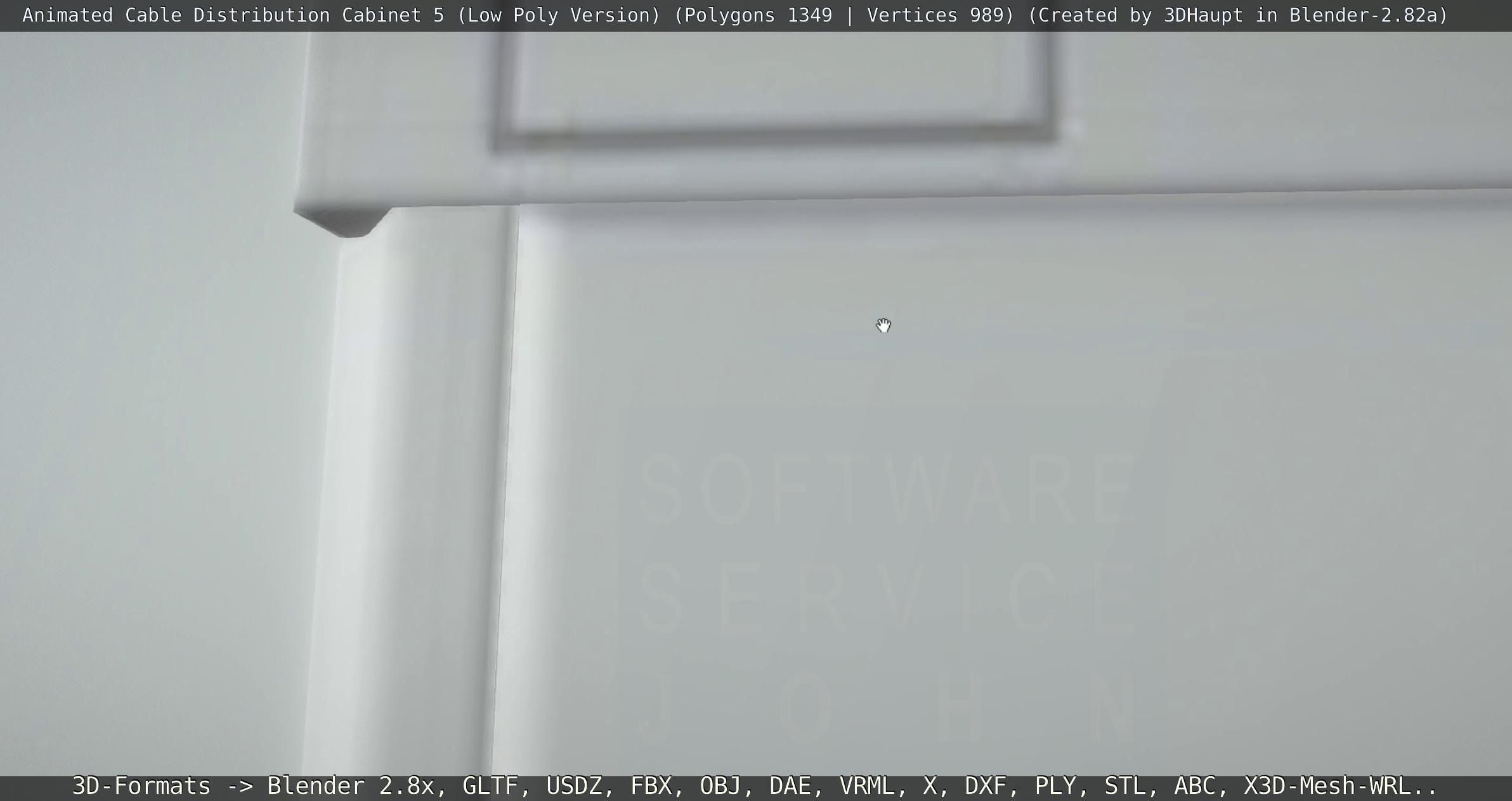 Animated Cable Distribution Cabinet 5 Low-poly 3D model_115