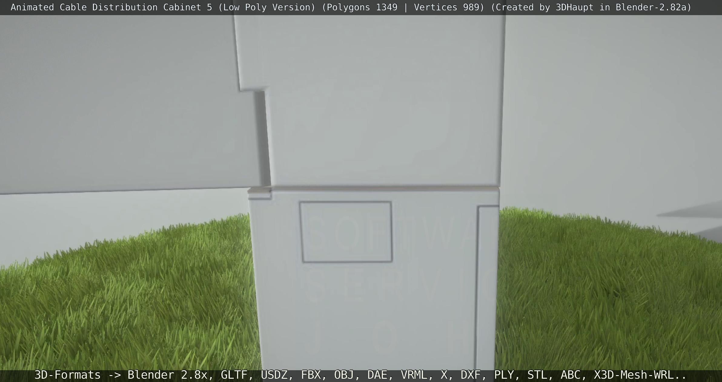 Animated Cable Distribution Cabinet 5 Low-poly 3D model_149