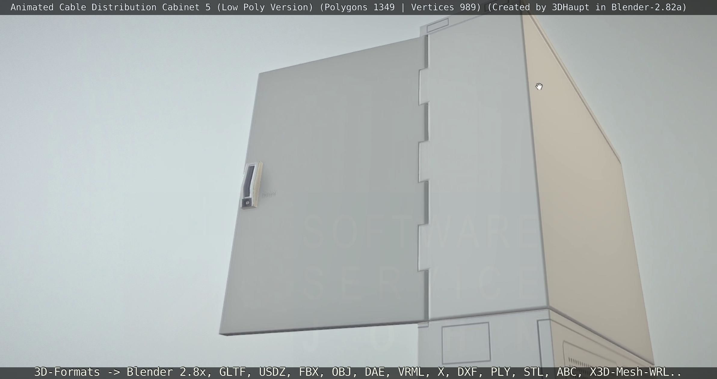 Animated Cable Distribution Cabinet 5 Low-poly 3D model_75