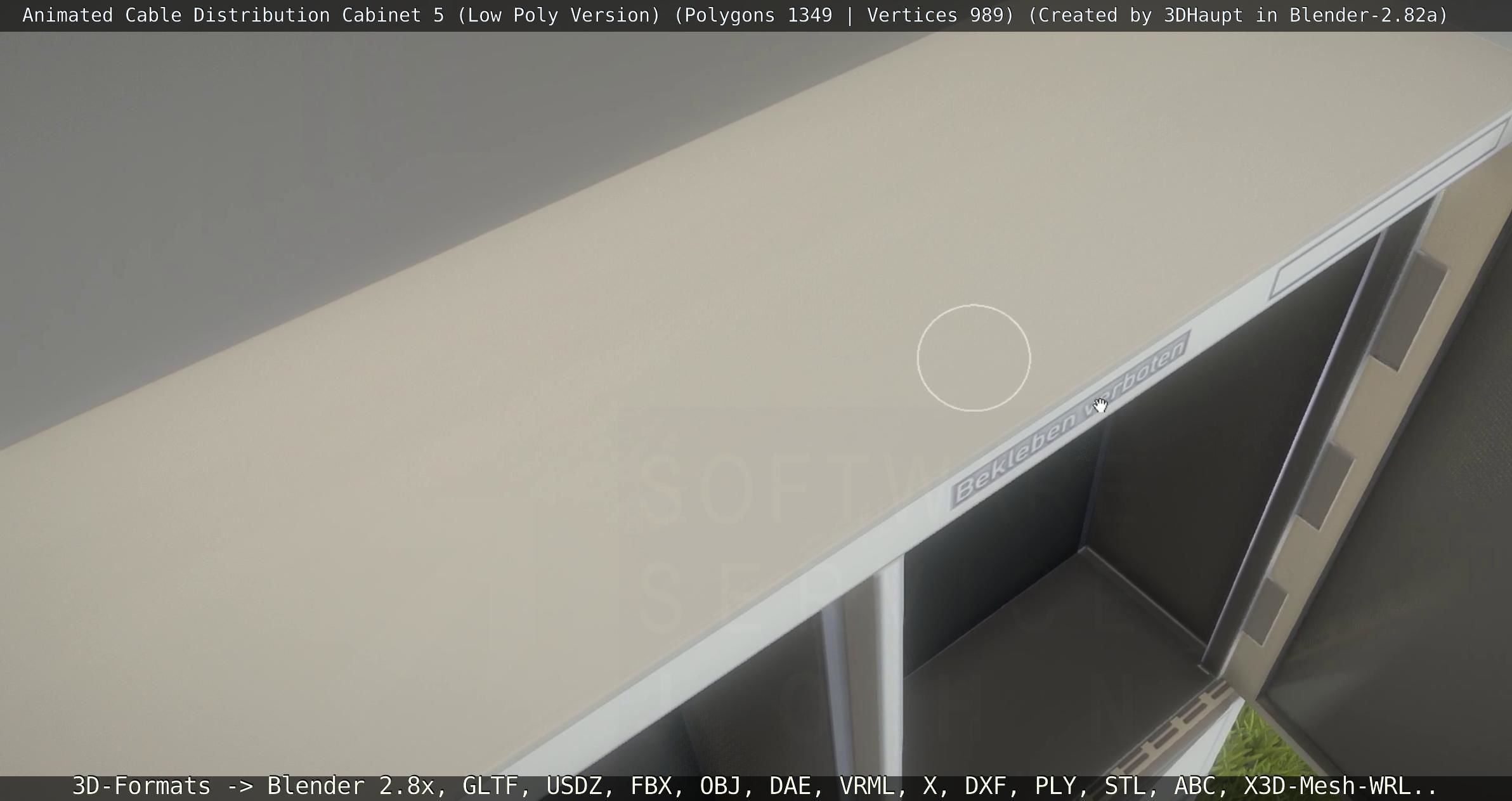 Animated Cable Distribution Cabinet 5 Low-poly 3D model_96