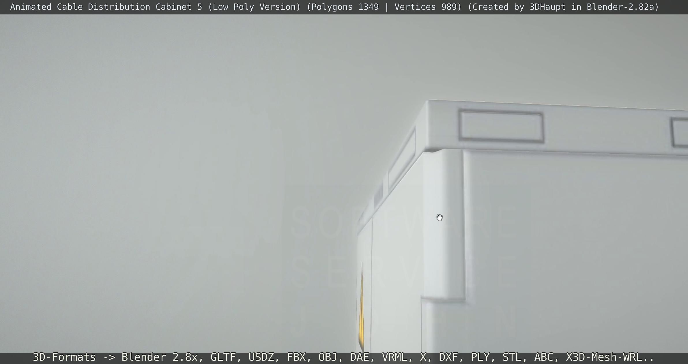 Animated Cable Distribution Cabinet 5 Low-poly 3D model_124