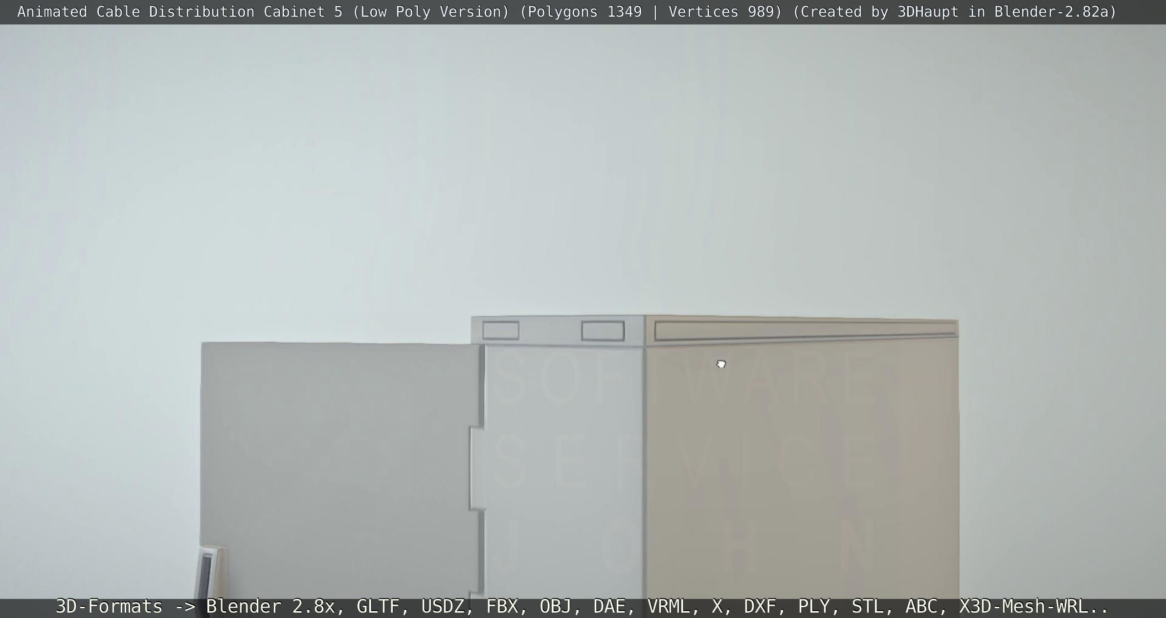 Animated Cable Distribution Cabinet 5 Low-poly 3D model_65