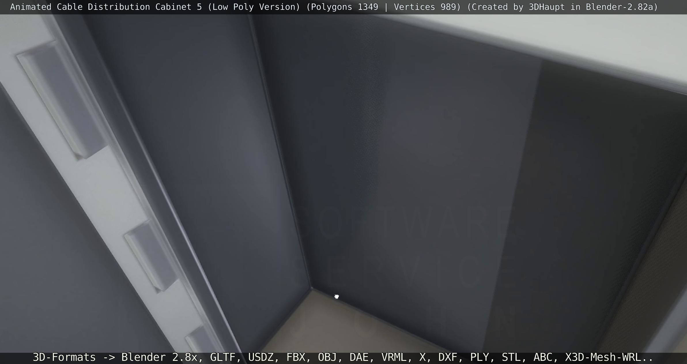 Animated Cable Distribution Cabinet 5 Low-poly 3D model_106