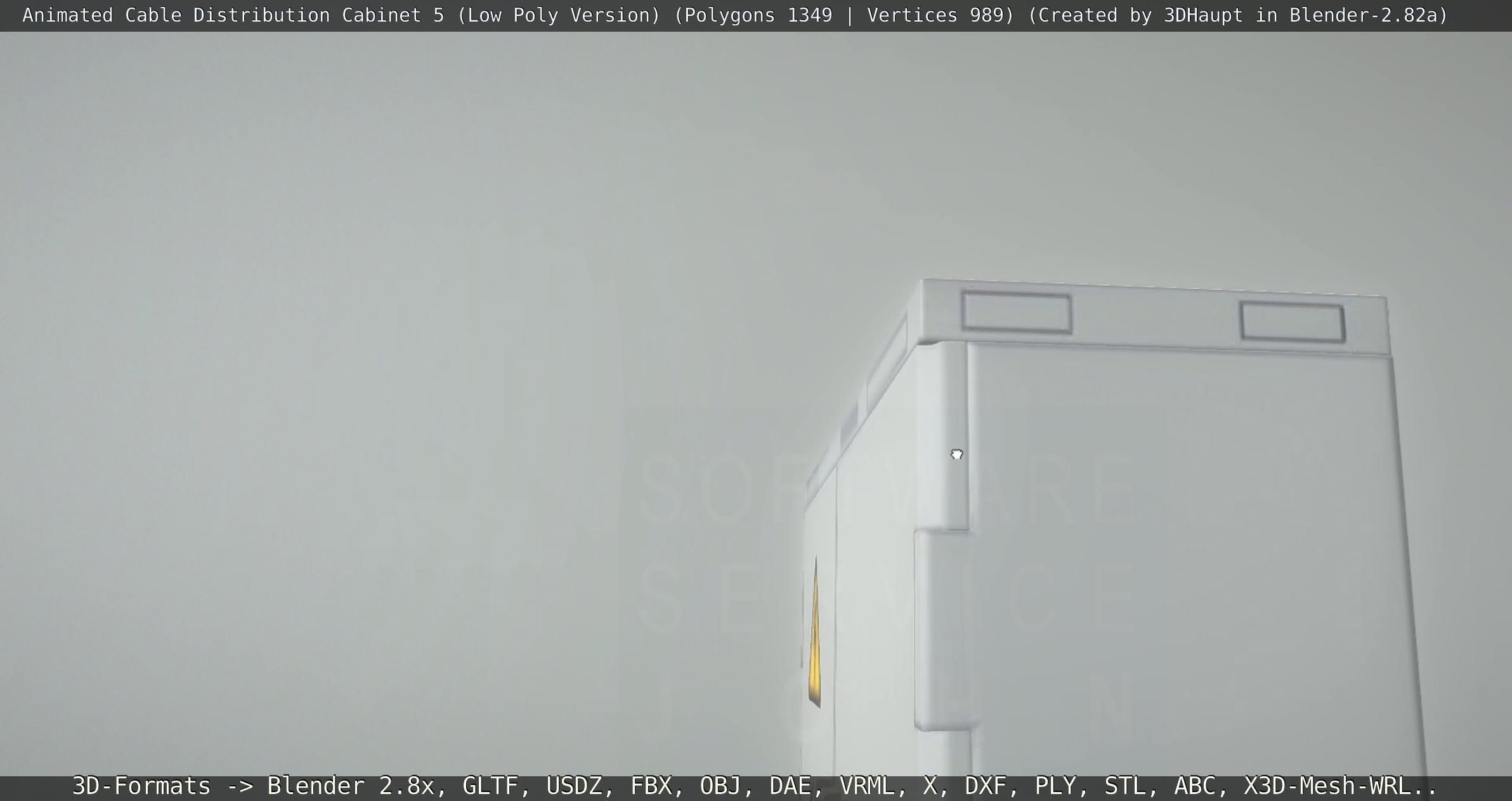 Animated Cable Distribution Cabinet 5 Low-poly 3D model_126