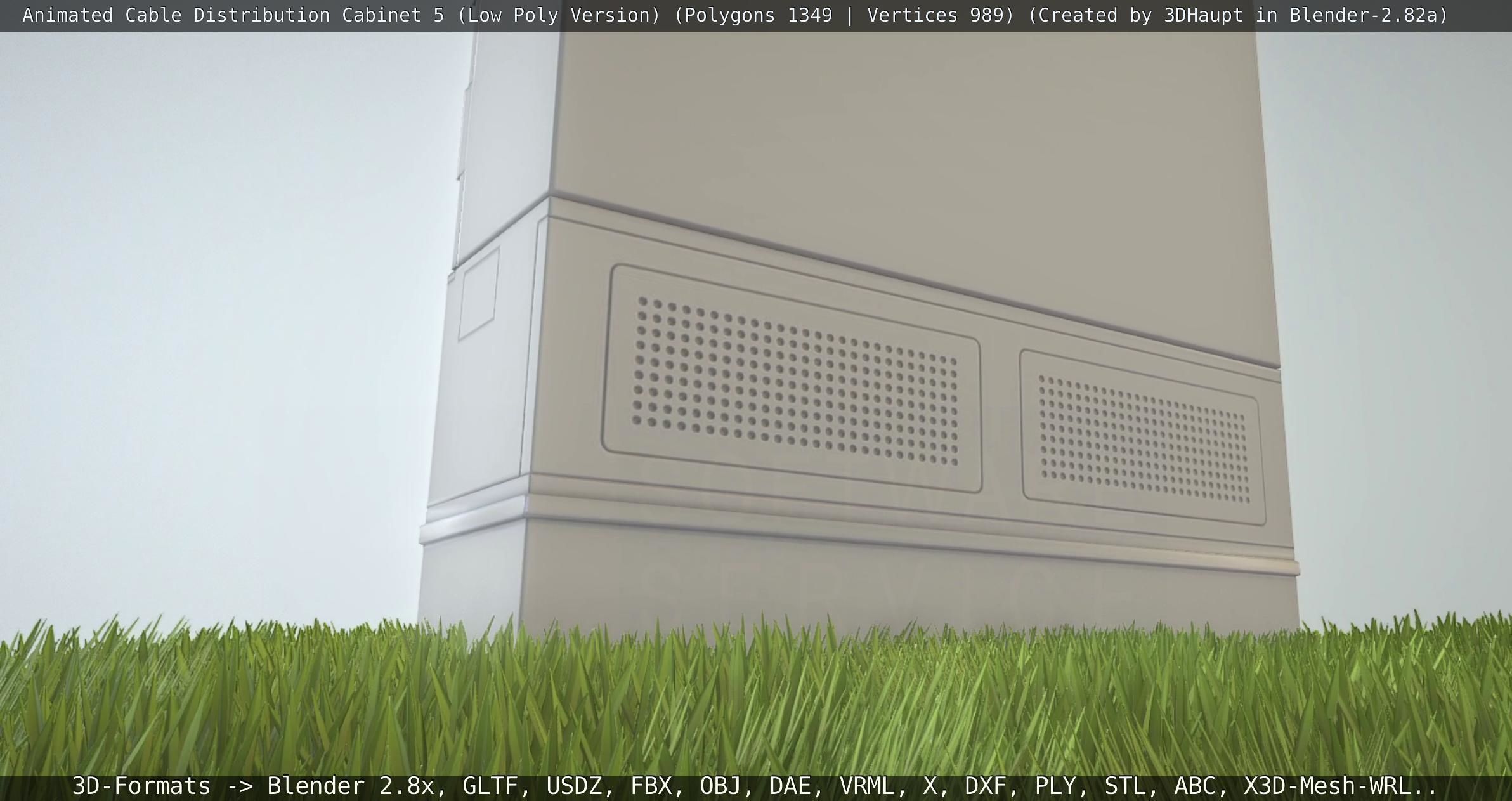 Animated Cable Distribution Cabinet 5 Low-poly 3D model_129