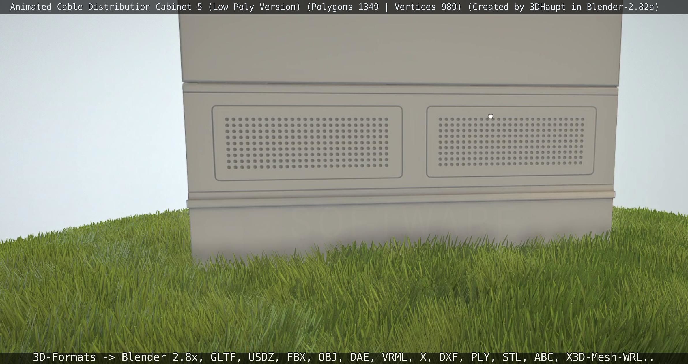 Animated Cable Distribution Cabinet 5 Low-poly 3D model_49