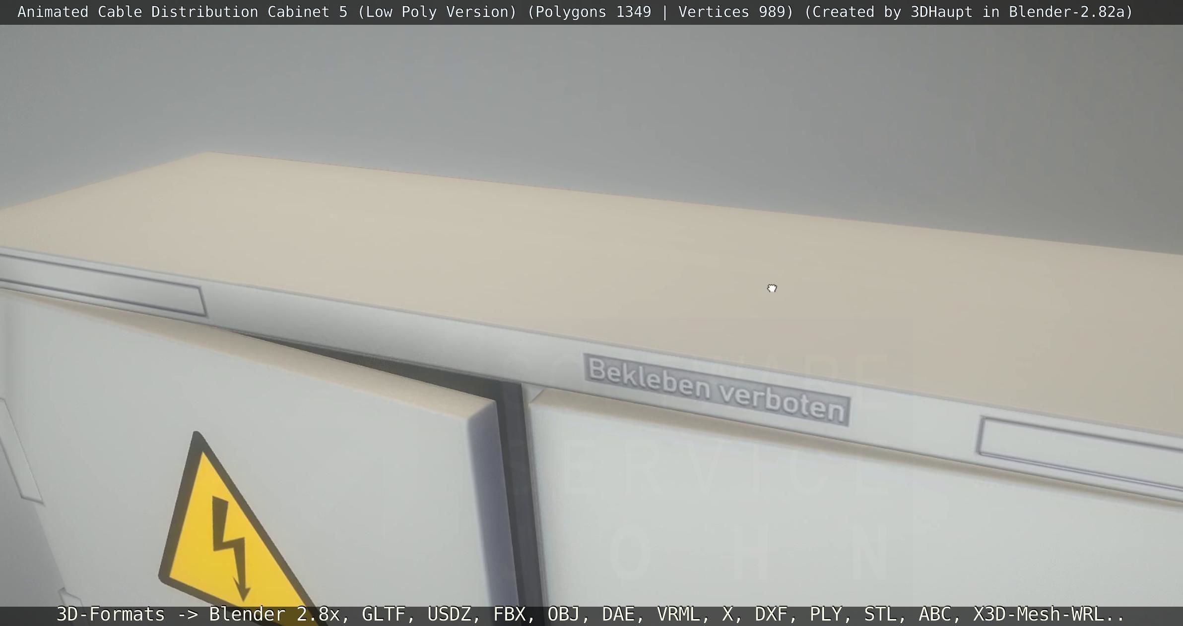 Animated Cable Distribution Cabinet 5 Low-poly 3D model_105