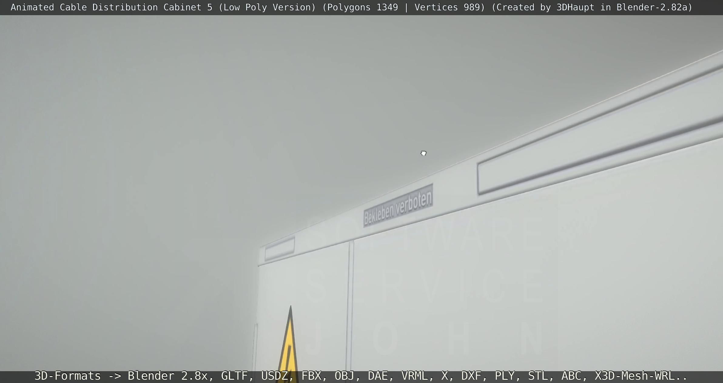 Animated Cable Distribution Cabinet 5 Low-poly 3D model_107