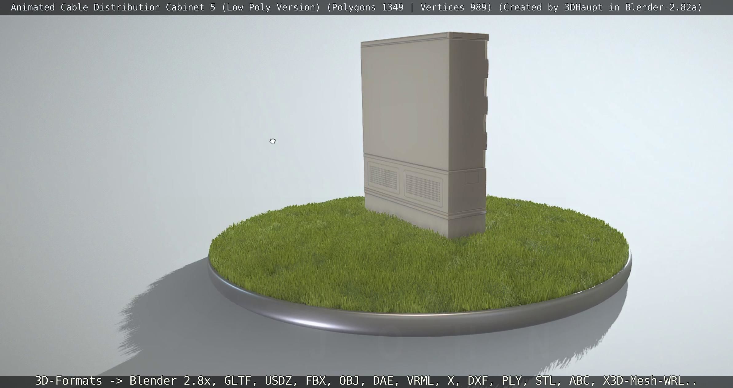 Animated Cable Distribution Cabinet 5 Low-poly 3D model_10