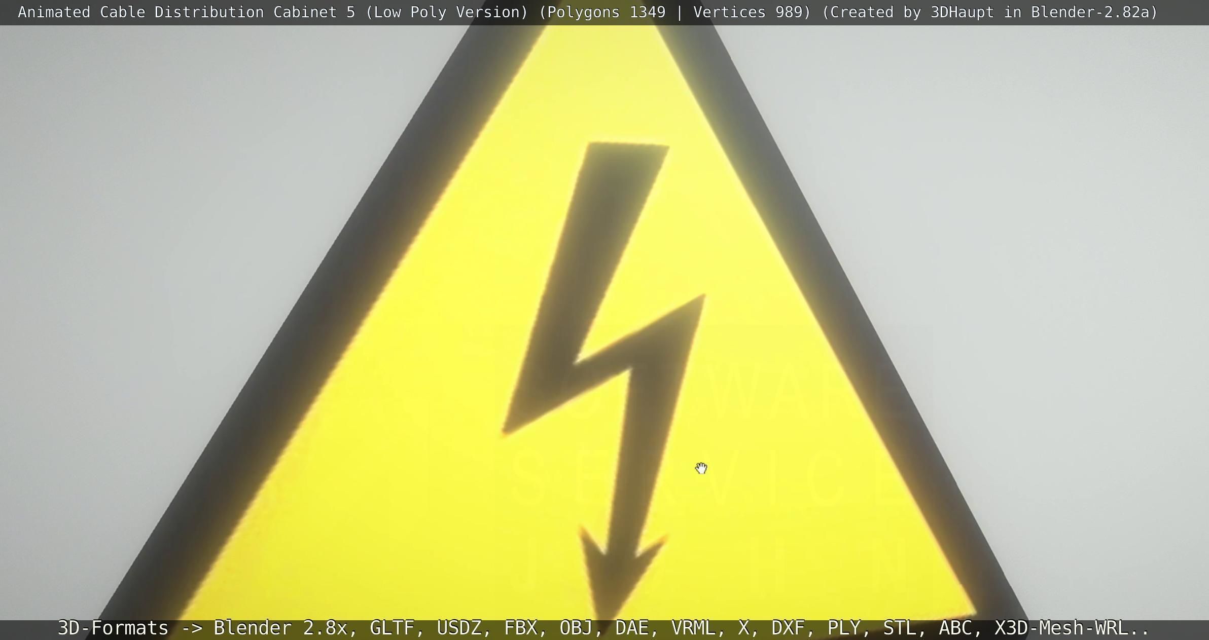 Animated Cable Distribution Cabinet 5 Low-poly 3D model_99