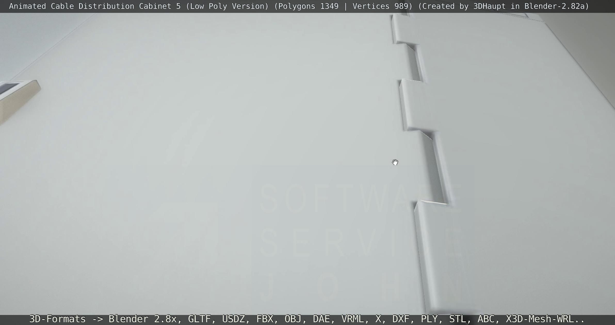 Animated Cable Distribution Cabinet 5 Low-poly 3D model_58