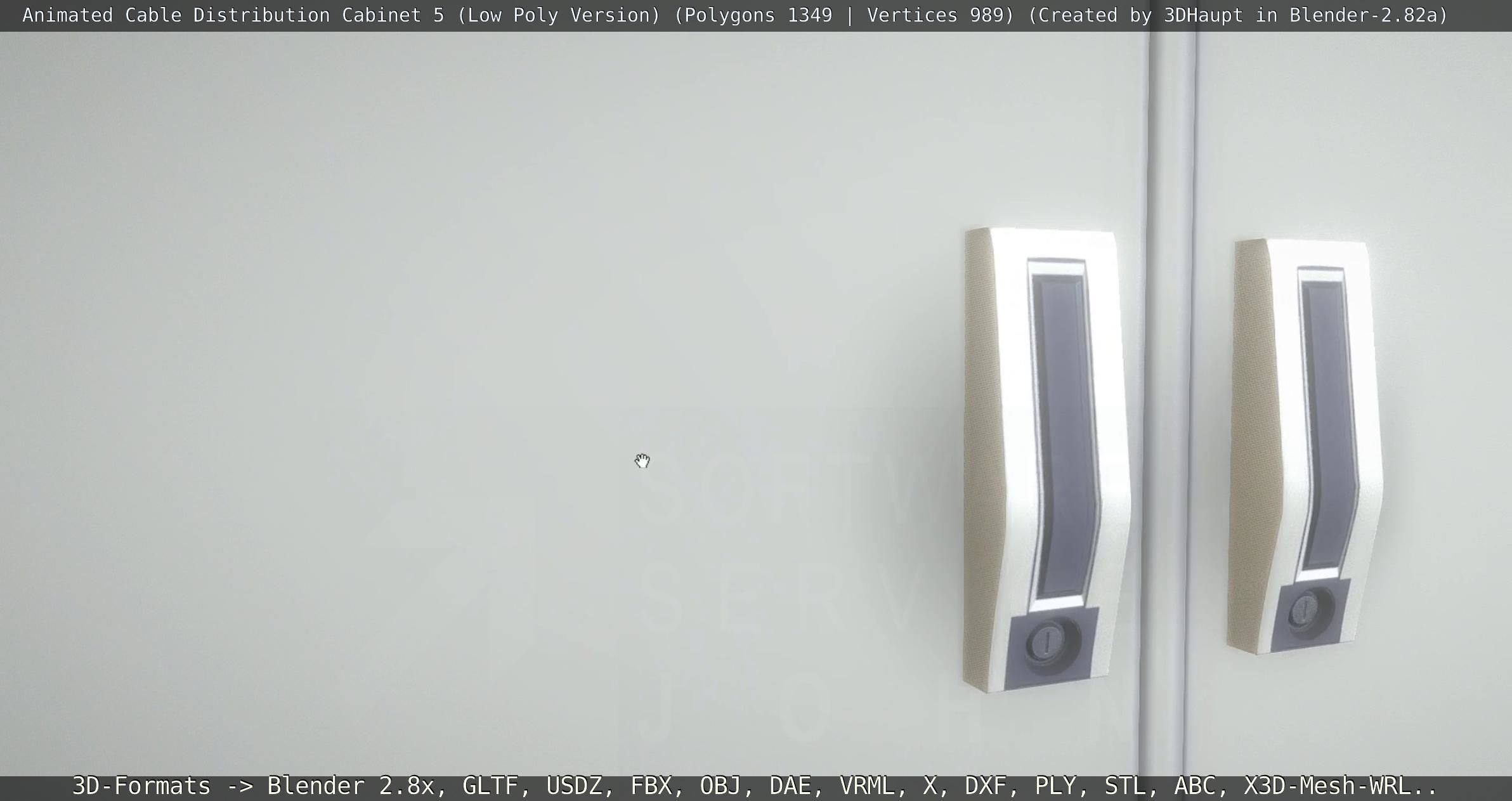 Animated Cable Distribution Cabinet 5 Low-poly 3D model_95