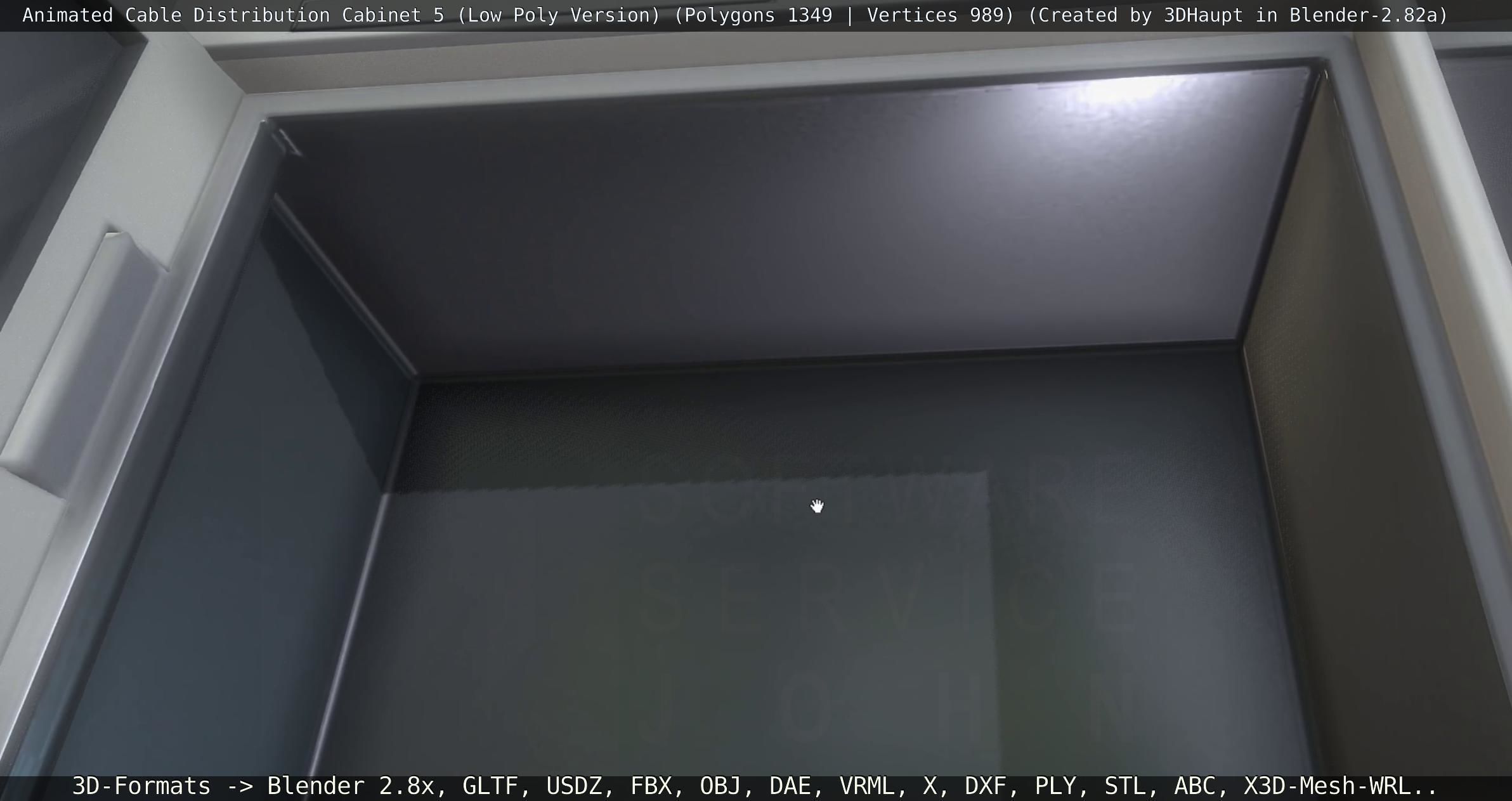 Animated Cable Distribution Cabinet 5 Low-poly 3D model_117