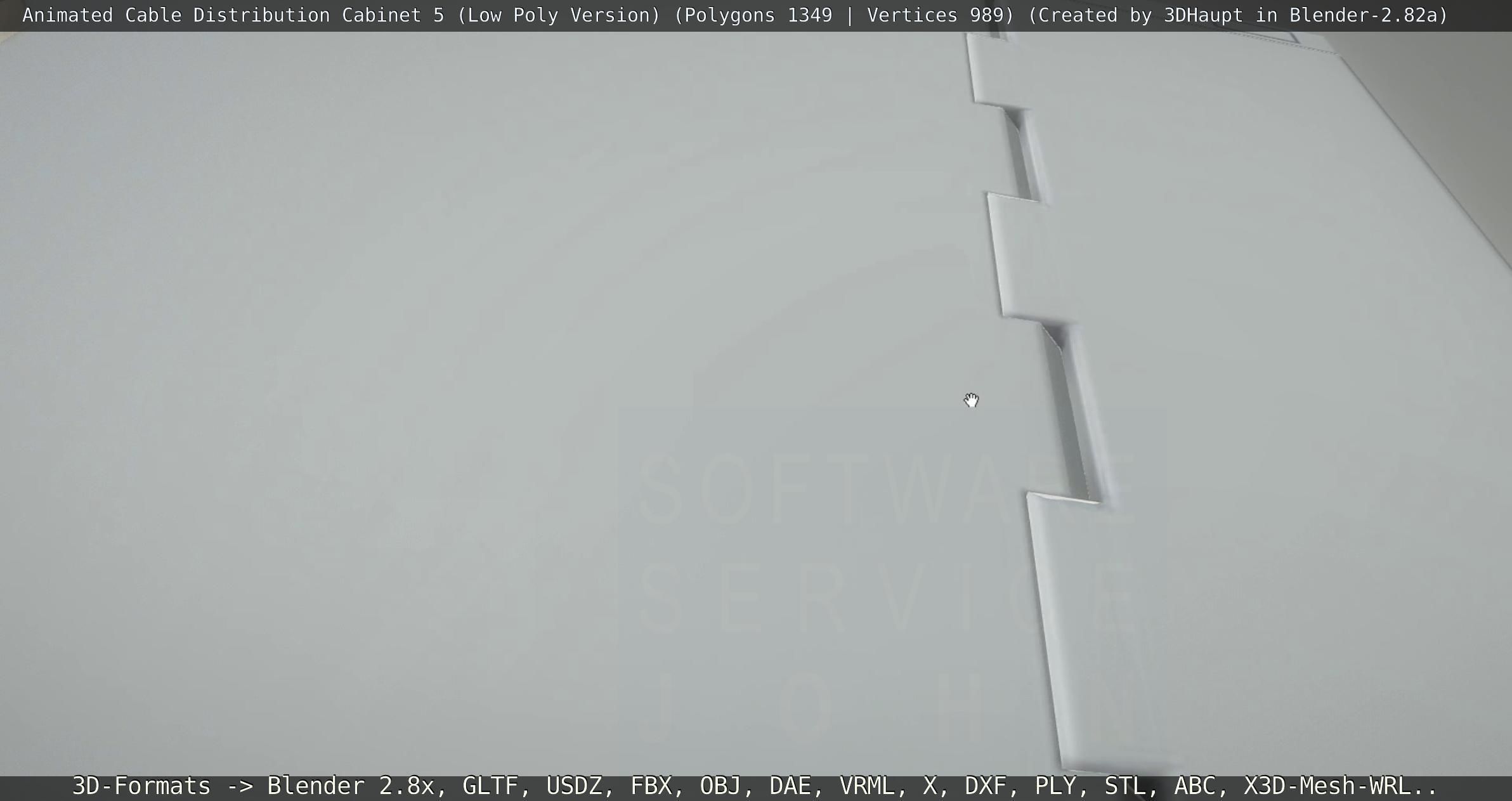 Animated Cable Distribution Cabinet 5 Low-poly 3D model_55